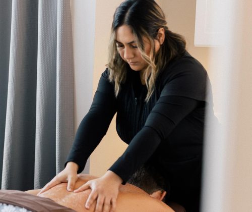 customer receiving a massage